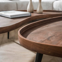 CARVE Couchtisch Organic 2er Set Akazienholz