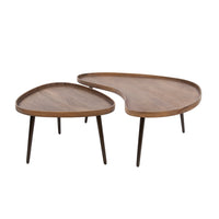 CARVE Couchtisch Organic 2er Set Akazienholz