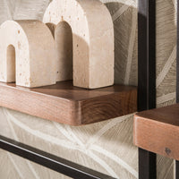 SNAKE Design shelf 165cm oak look bookcase with five shelves