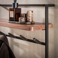 Garderobe Air Pure hoch 2x6 Haken / Massiv Akazie braun