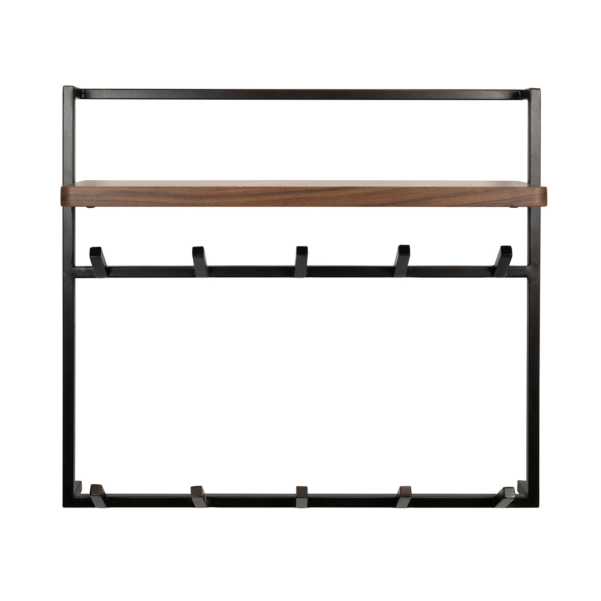 Garderobe Air Pure hoch 2x6 Haken / Massiv Akazie braun