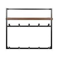Garderobe Air Pure hoch 2x6 Haken / Massiv Akazie braun