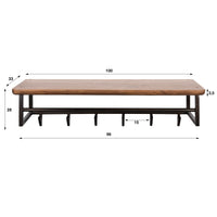 Garderobe Edge Curve 6 Haken / Massiv Akazie braun