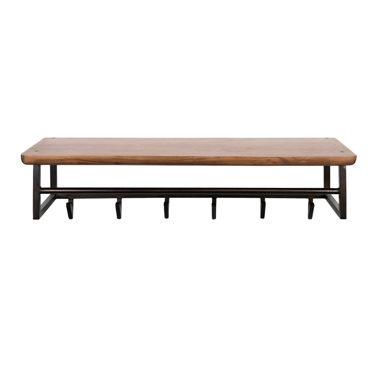 Garderobe Edge Curve 6 Haken / Massiv Akazie braun