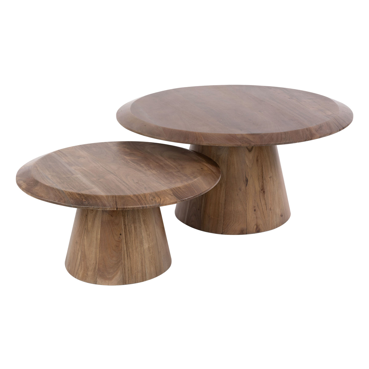 Couchtisch Rona Set aus 2 / Massiv Akazie braun