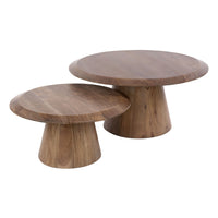 Couchtisch Rona Set aus 2 / Massiv Akazie braun