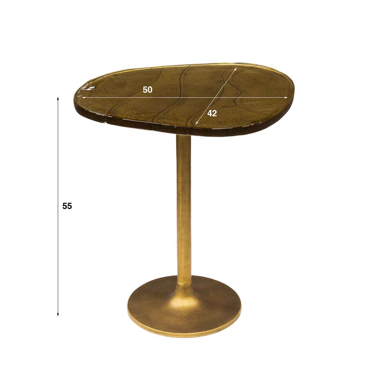 Beistelltisch Eclipse mittel / Antikkupfer / Antikgold
