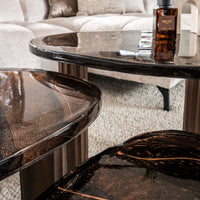 ARCHITECTURE Industrial coffee table 100cm oiled oak black frame