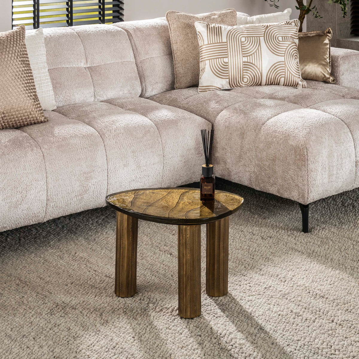 ARCHITECTURE Industrial coffee table 100cm oiled oak black frame