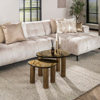 ARCHITECTURE Industrial coffee table 100cm oiled oak black frame