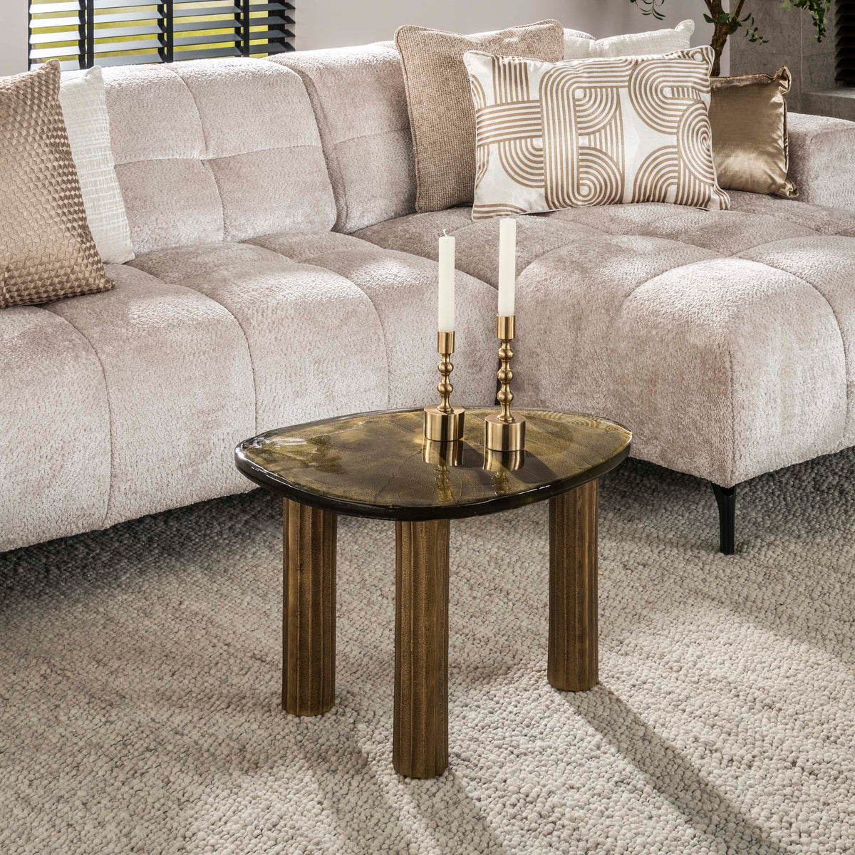 ARCHITECTURE Industrial coffee table 100cm oiled oak black frame