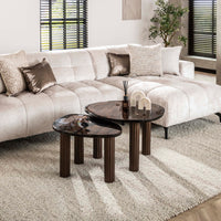 ARCHITECTURE Industrial coffee table 100cm oiled oak black frame