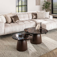 ARCHITECTURE Industrial coffee table 100cm oiled oak black frame