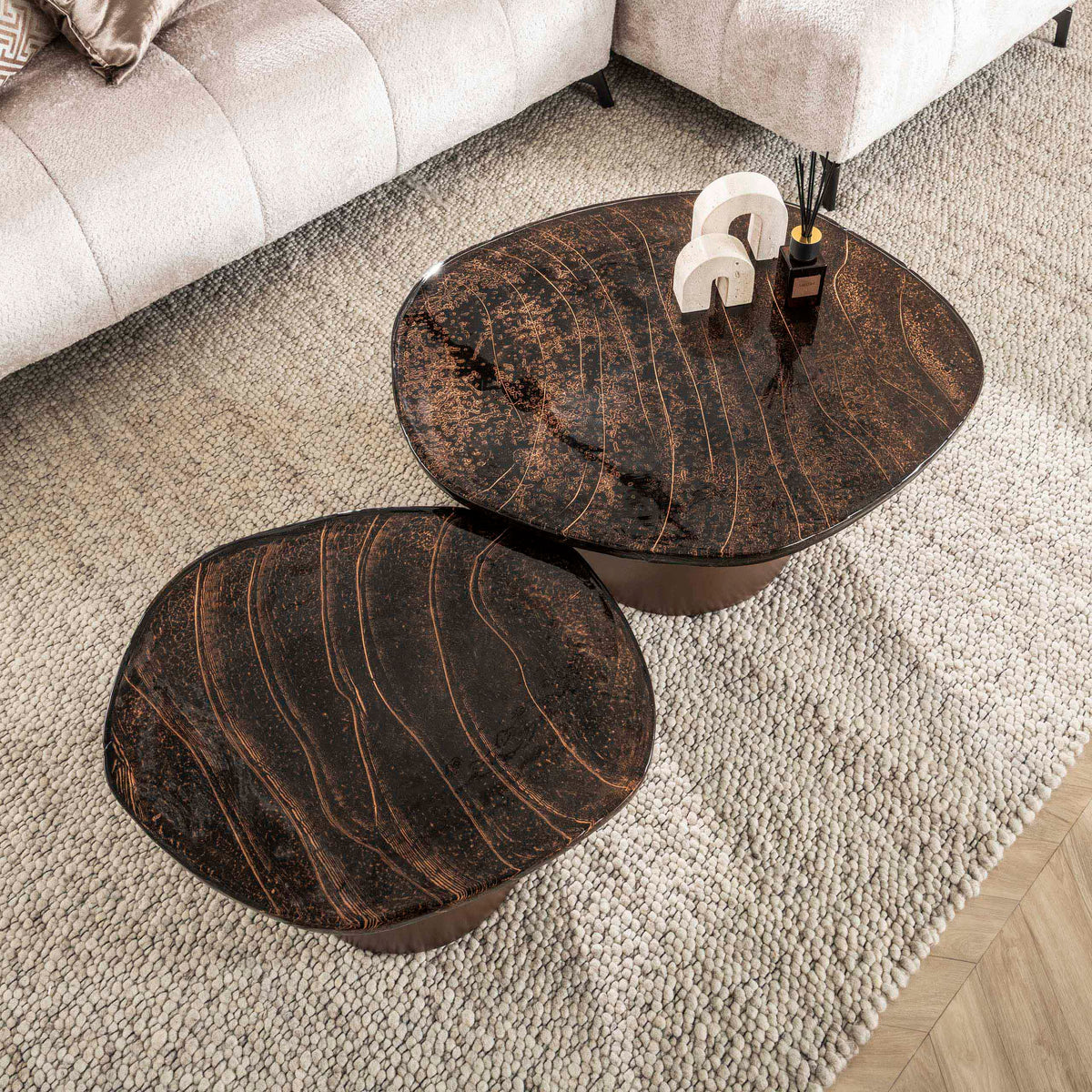 ARCHITECTURE Industrial coffee table 100cm oiled oak black frame