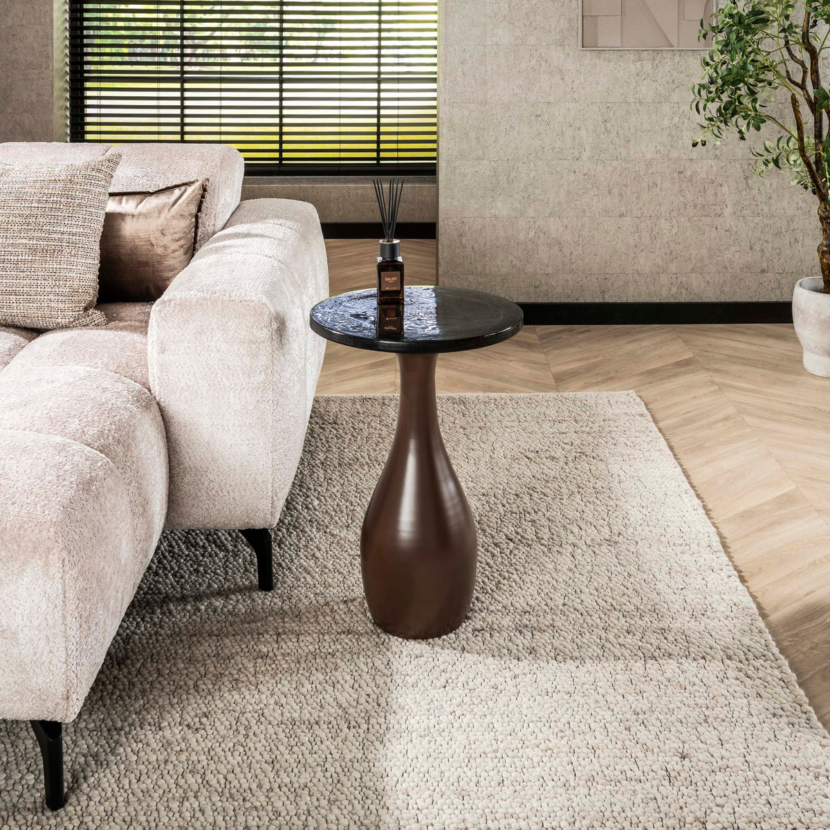 ARCHITECTURE Industrial coffee table 100cm oiled oak black frame