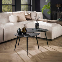 ARCHITECTURE Industrial coffee table 100cm oiled oak black frame