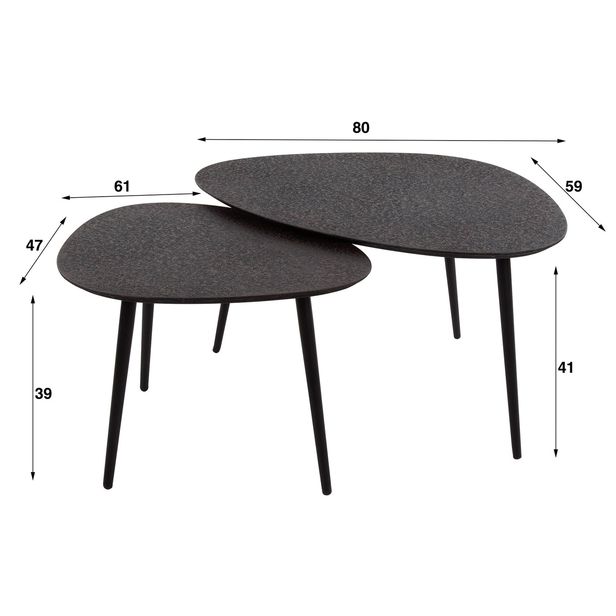 ARCHITECTURE Industrial coffee table 100cm oiled oak black frame