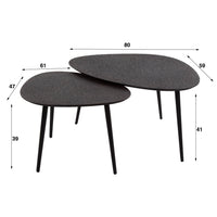 ARCHITECTURE Industrial coffee table 100cm oiled oak black frame