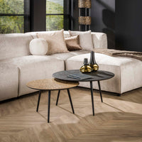 ARCHITECTURE Industrial coffee table 100cm oiled oak black frame
