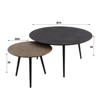 ARCHITECTURE Industrial coffee table 100cm oiled oak black frame