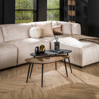 ARCHITECTURE Industrial coffee table 100cm oiled oak black frame