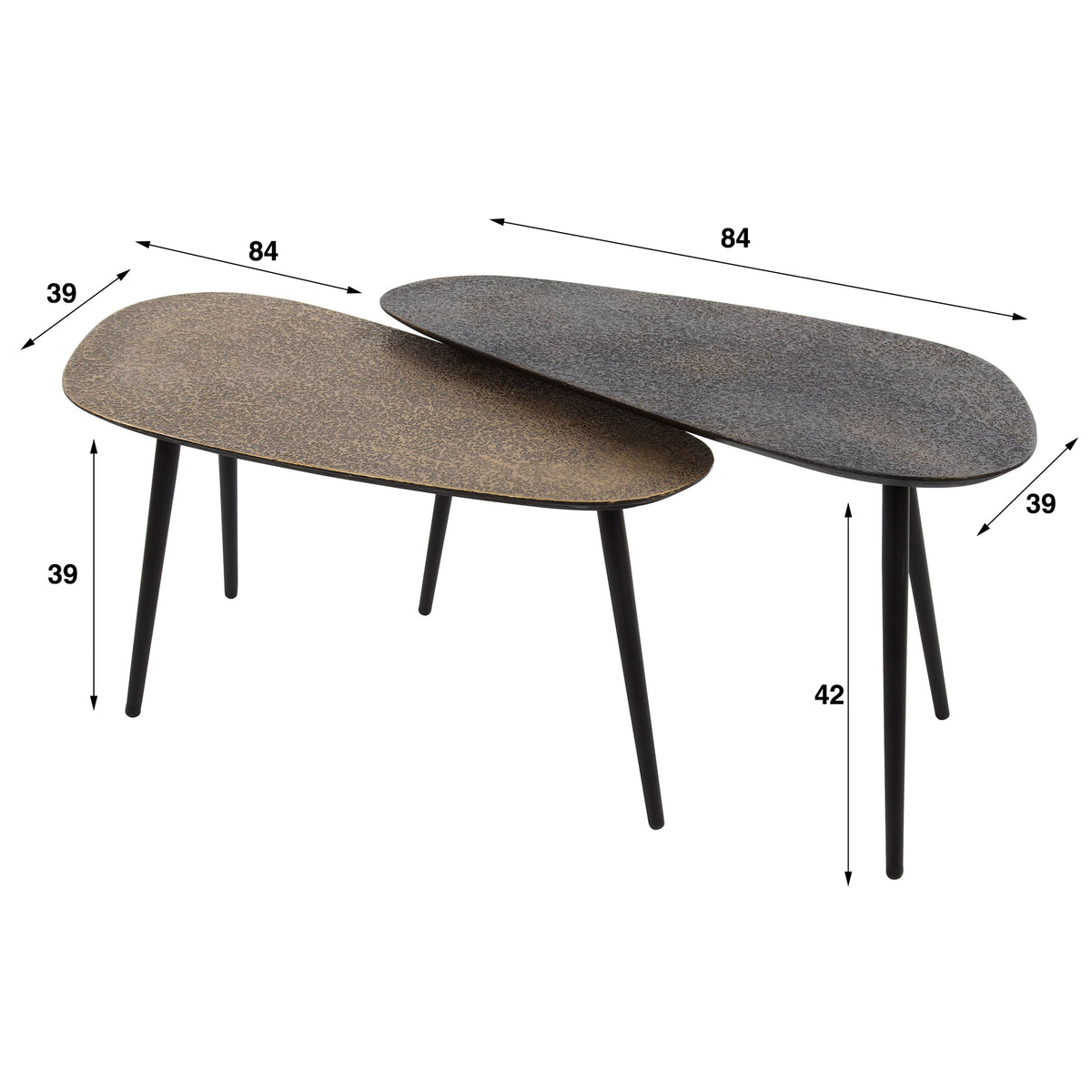 ARCHITECTURE Industrial coffee table 100cm oiled oak black frame