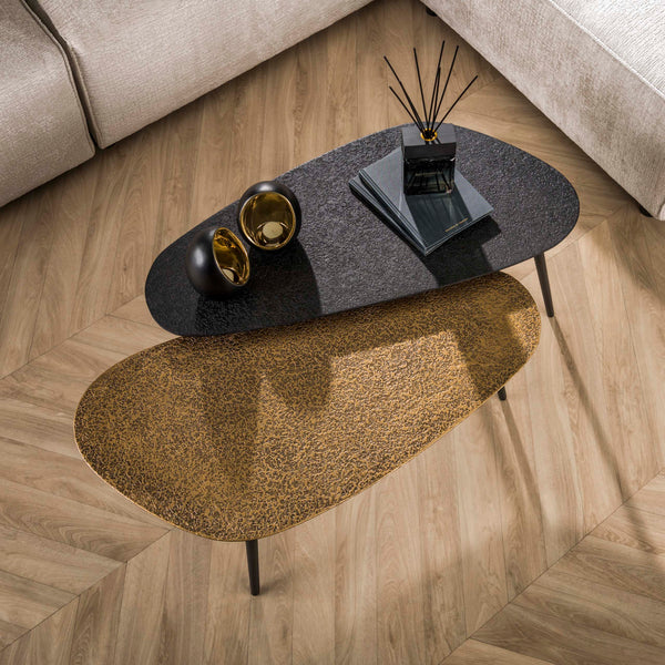 ARCHITECTURE Industrial coffee table 100cm oiled oak black frame