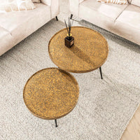 ARCHITECTURE Industrial coffee table 100cm oiled oak black frame