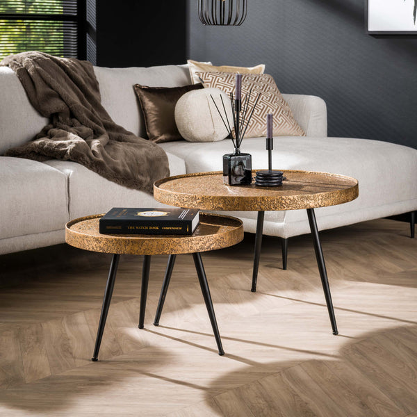 ARCHITECTURE Industrial coffee table 100cm oiled oak black frame