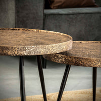 ARCHITECTURE Industrial coffee table 100cm oiled oak black frame