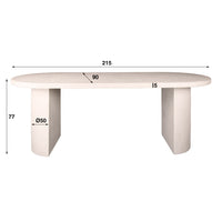 ARCH STONE Esstisch flach oval 215cm / Marmor composite