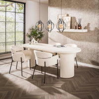 ARCH STONE Esstisch flach oval 215cm / Marmor composite