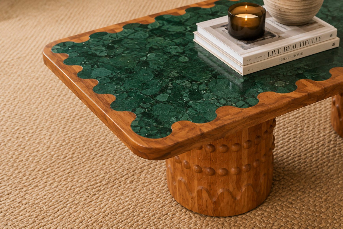 ARCHITECTURE Industrial coffee table 100cm oiled oak black frame