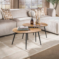 ARCHITECTURE Industrial coffee table 100cm oiled oak black frame