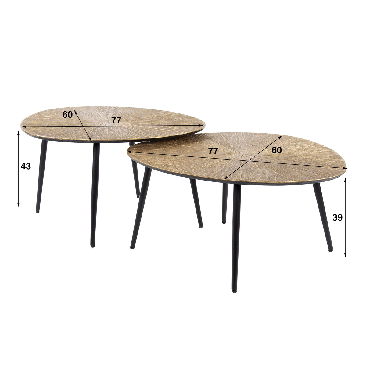 ARCHITECTURE Industrial coffee table 100cm oiled oak black frame