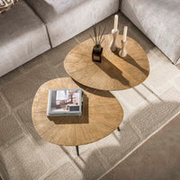 ARCHITECTURE Industrial coffee table 100cm oiled oak black frame