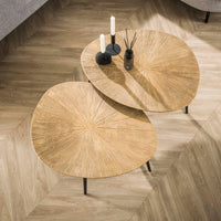 ARCHITECTURE Industrial coffee table 100cm oiled oak black frame