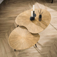 ARCHITECTURE Industrial coffee table 100cm oiled oak black frame