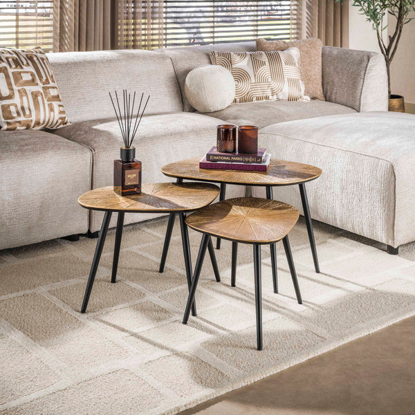 ARCHITECTURE Industrial coffee table 100cm oiled oak black frame