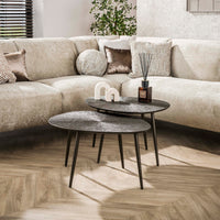 ARCHITECTURE Industrial coffee table 100cm oiled oak black frame