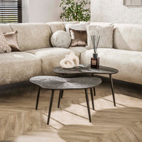 ARCHITECTURE Industrial coffee table 100cm oiled oak black frame