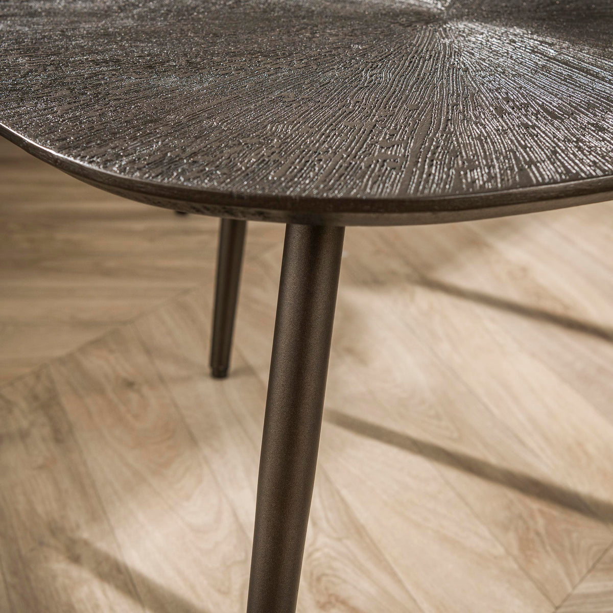 ARCHITECTURE Industrial coffee table 100cm oiled oak black frame