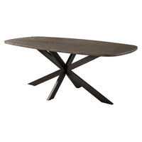 BRONVIK Esstisch dänisch oval 215 cm / Bronzefarbenes Liquid Metal