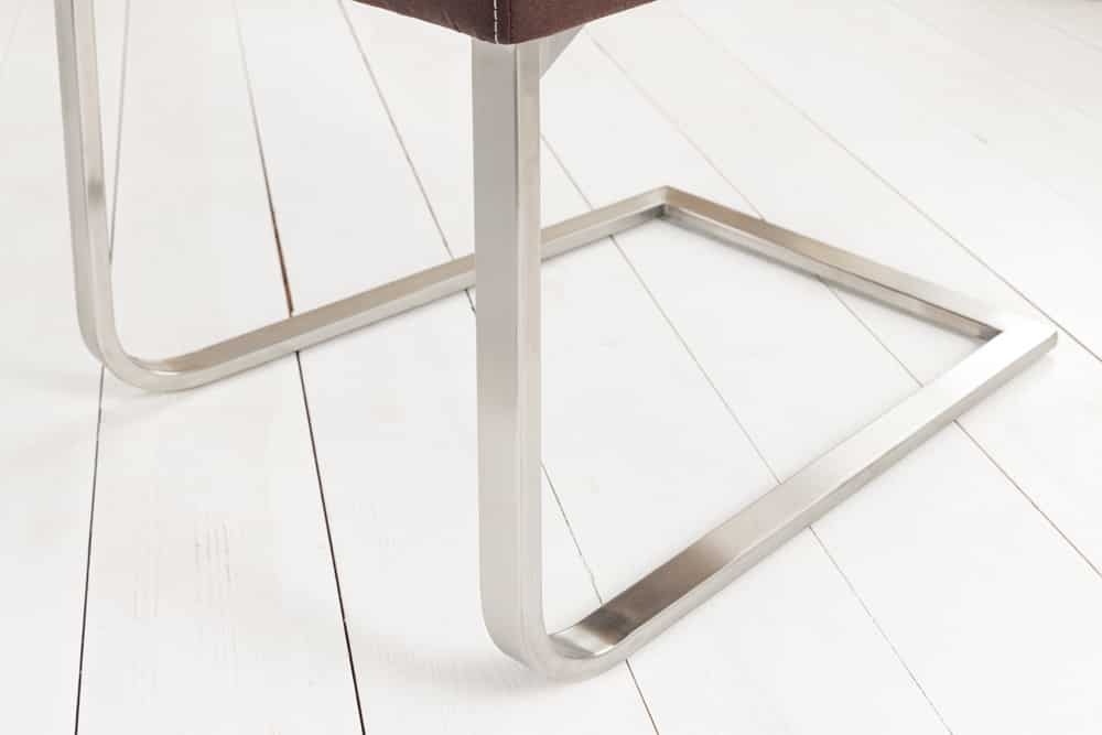 SAMSON Freischwinger Stuhl Edelstahlrahmen mit Komfortgriff