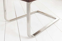 SAMSON Freischwinger Stuhl Edelstahlrahmen mit Komfortgriff