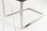 SAMSON Freischwinger Stuhl Edelstahlrahmen mit Komfortgriff