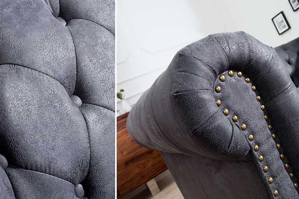 Design 3er Sofa CHESTERFIELD 200cm antik Federkern 3-Sitzer Loungesofa