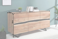 AMAZONAS Massives Sideboard 150cm Akazie Metall Baumkante