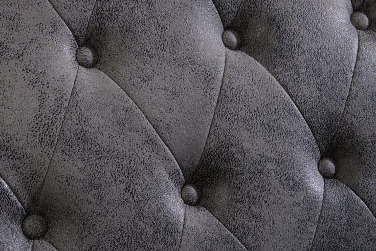 EXTRAVAGANCIA Chesterfield double bed 180x200cm antique gray rivets