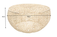 LEAF Filigraner Couchtisch 80cm Metall handmade Blatt-Design